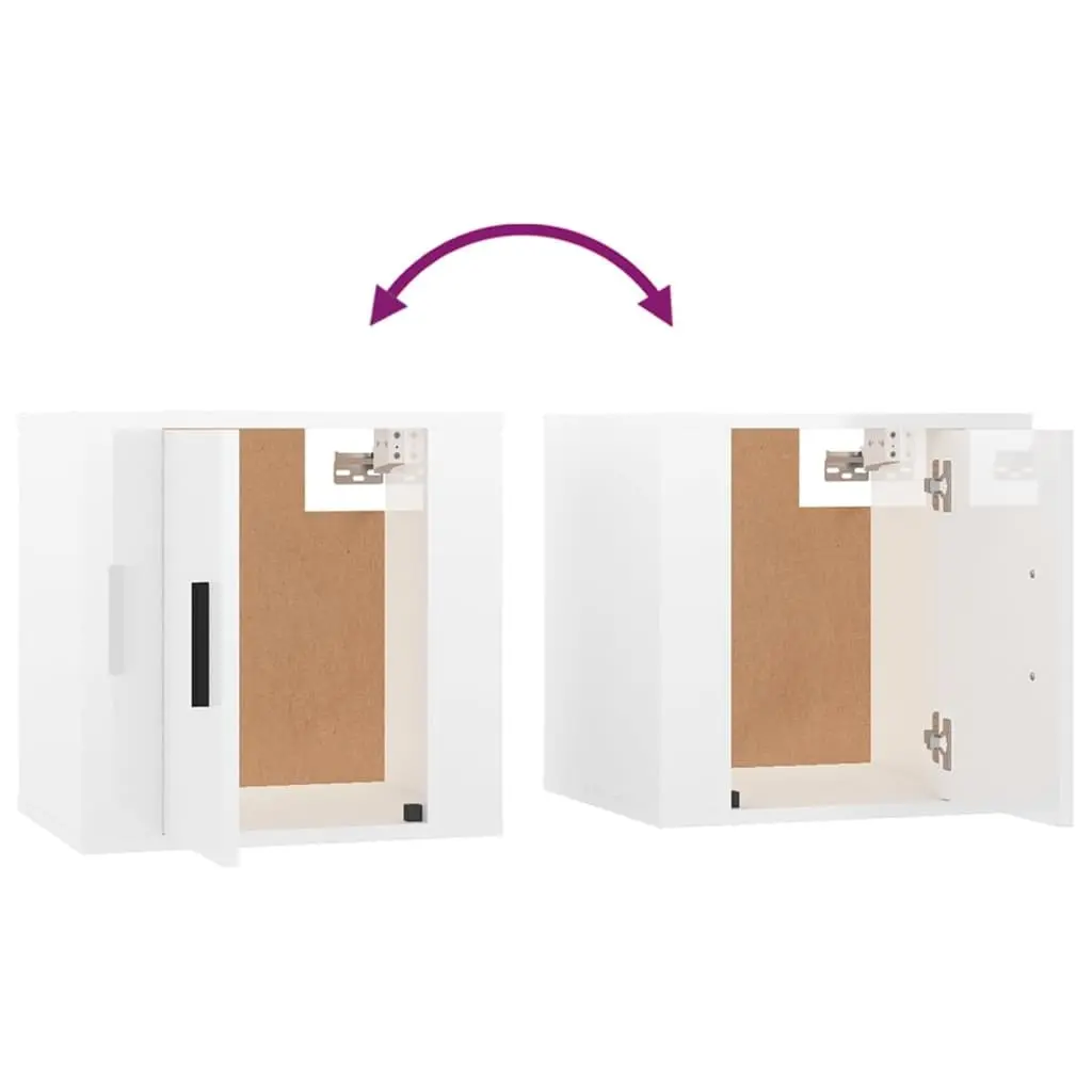 Wall Mounted TV Cabinet White High Gloss 40x34.5x40 cm Storage Unit