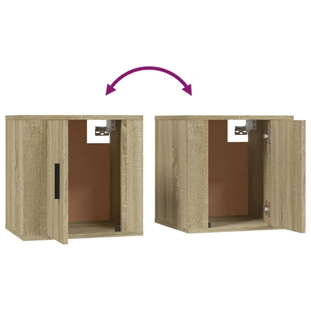 Wall Mounted TV Cabinet Brown Media Storage Unit 40 x 34.5 x 40 cm