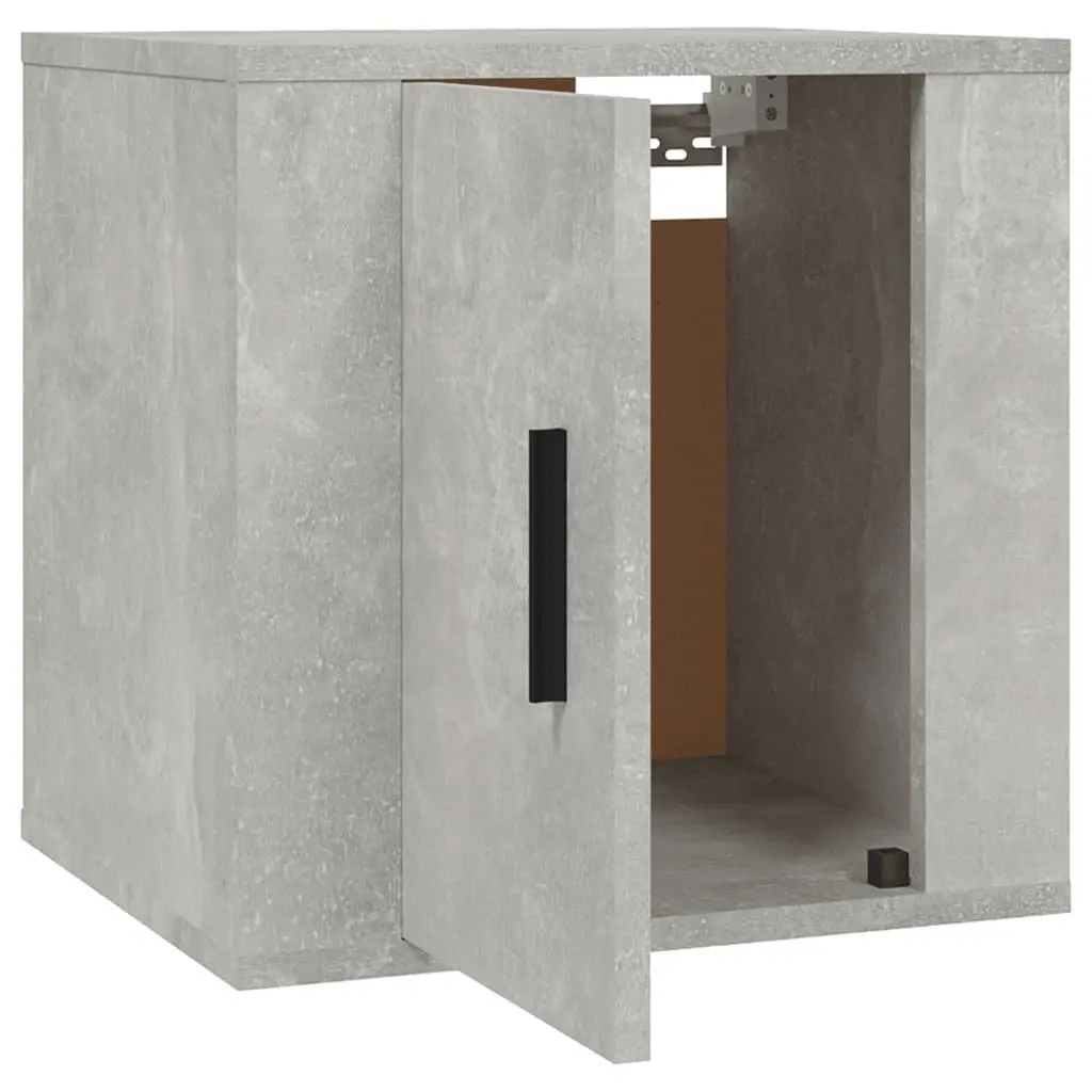 Wall Mounted TV Cabinet Grey Floating Media Storage Unit 40x34.5x40cm