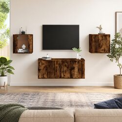 Friendly Floating TV Cabinet in Smoked Oak