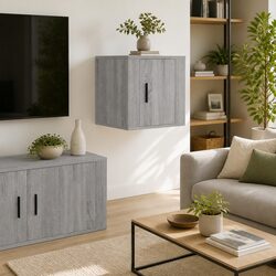 Your New Grey Wall-Mounted TV Cabinet Awaits!