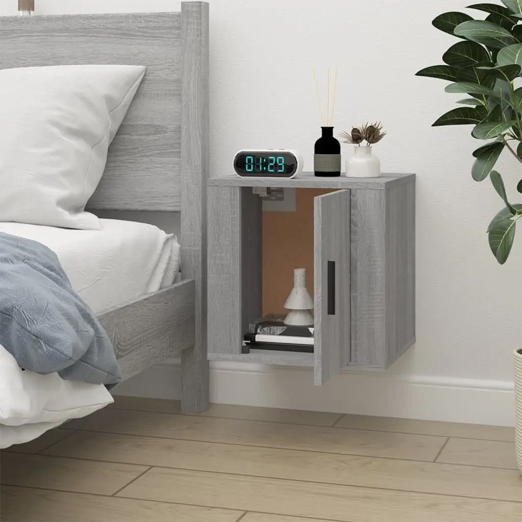 Grey Wall Mounted Media Storage Cabinet 40x34.5x40cm