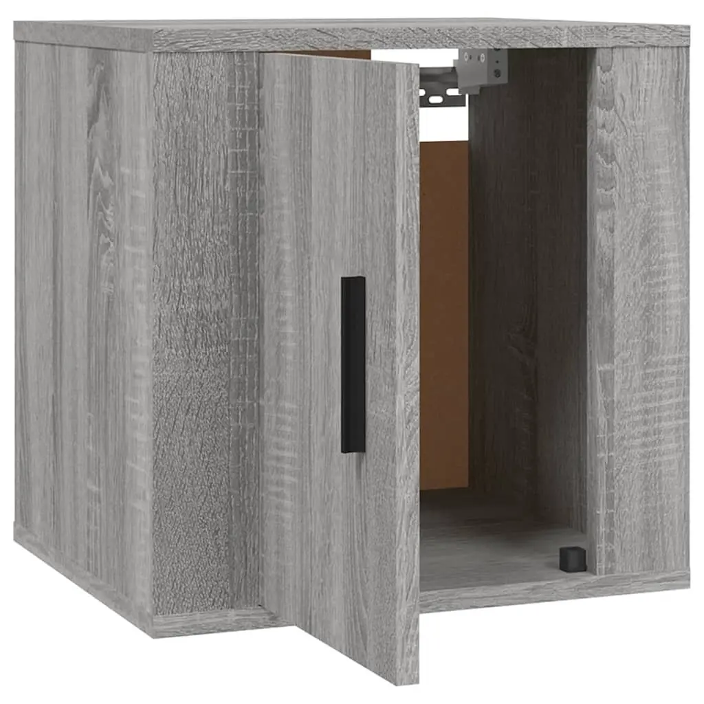 Grey Wall Mounted Media Storage Cabinet 40x34.5x40cm