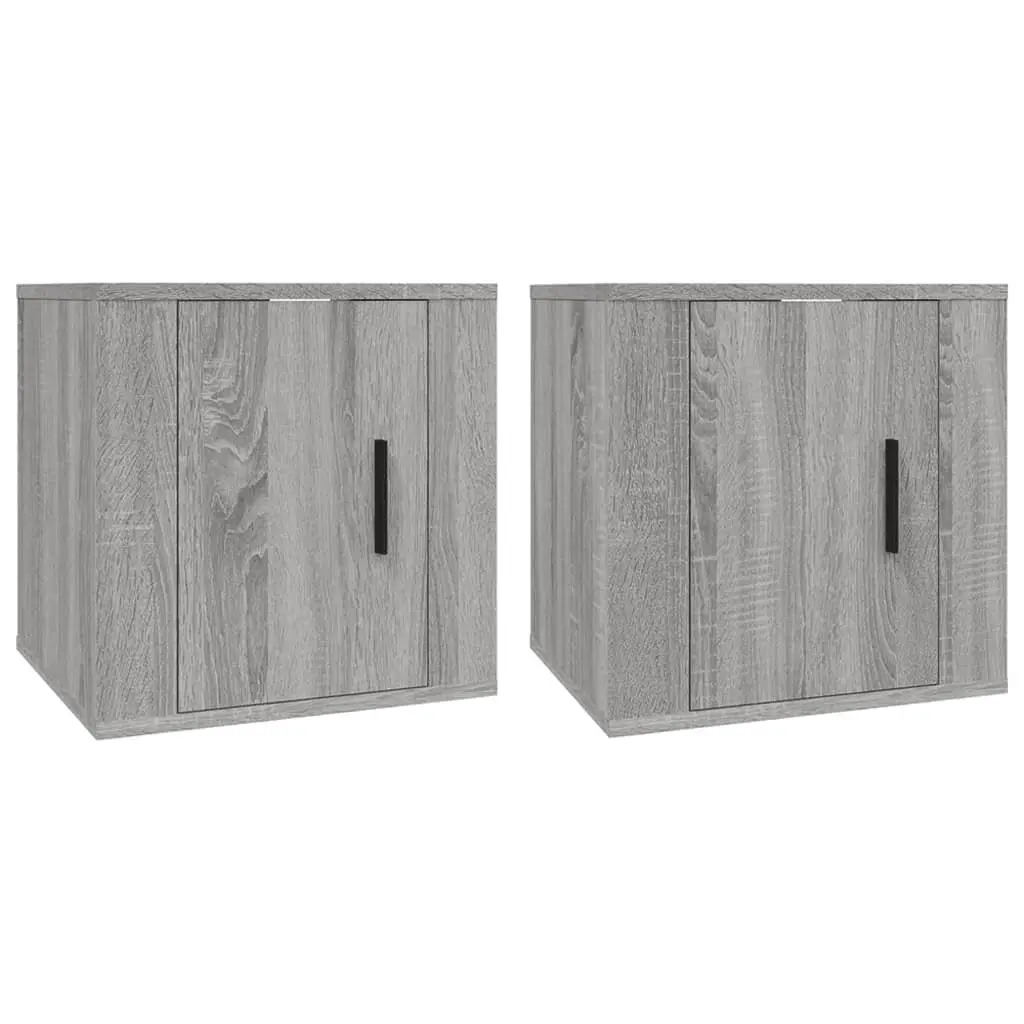Wall Mounted TV Cabinet Grey Sonoma 40x34.5x40cm Storage Unit Media Display
