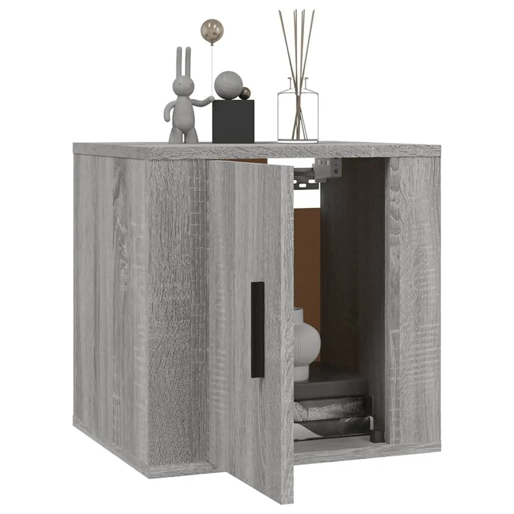 Wall Mounted TV Cabinet Grey Sonoma 40x34.5x40cm Storage Unit Media Display