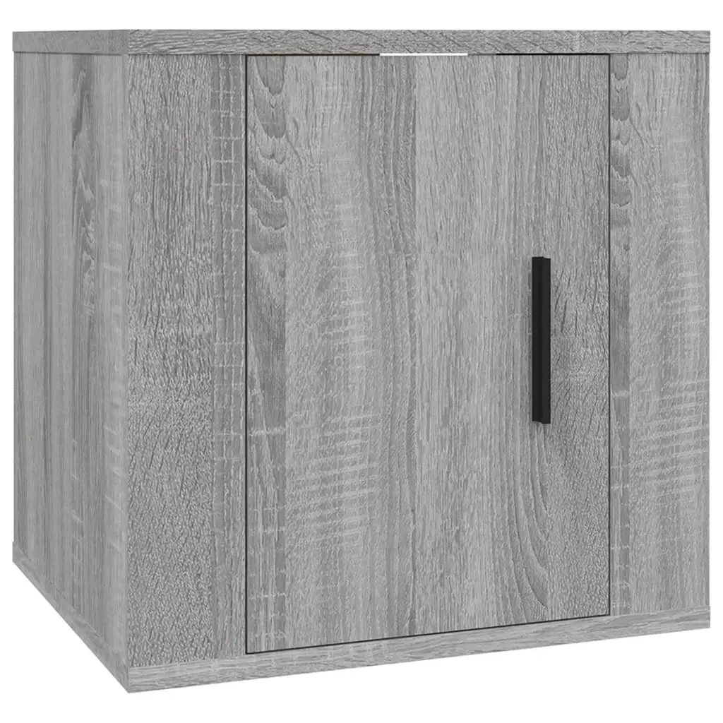 Wall Mounted TV Cabinet Grey Sonoma 40x34.5x40cm Storage Unit Media Display