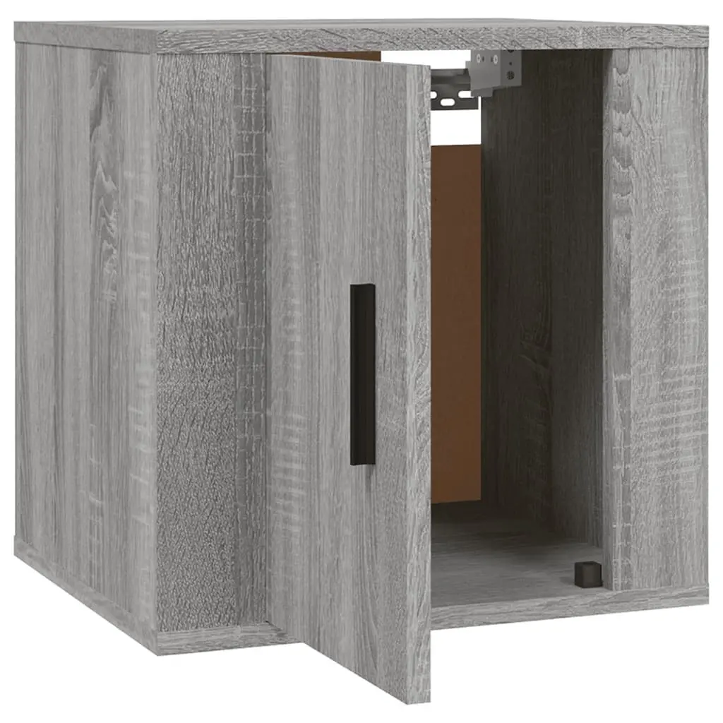 Wall Mounted TV Cabinet Grey Sonoma 40x34.5x40cm Storage Unit Media Display