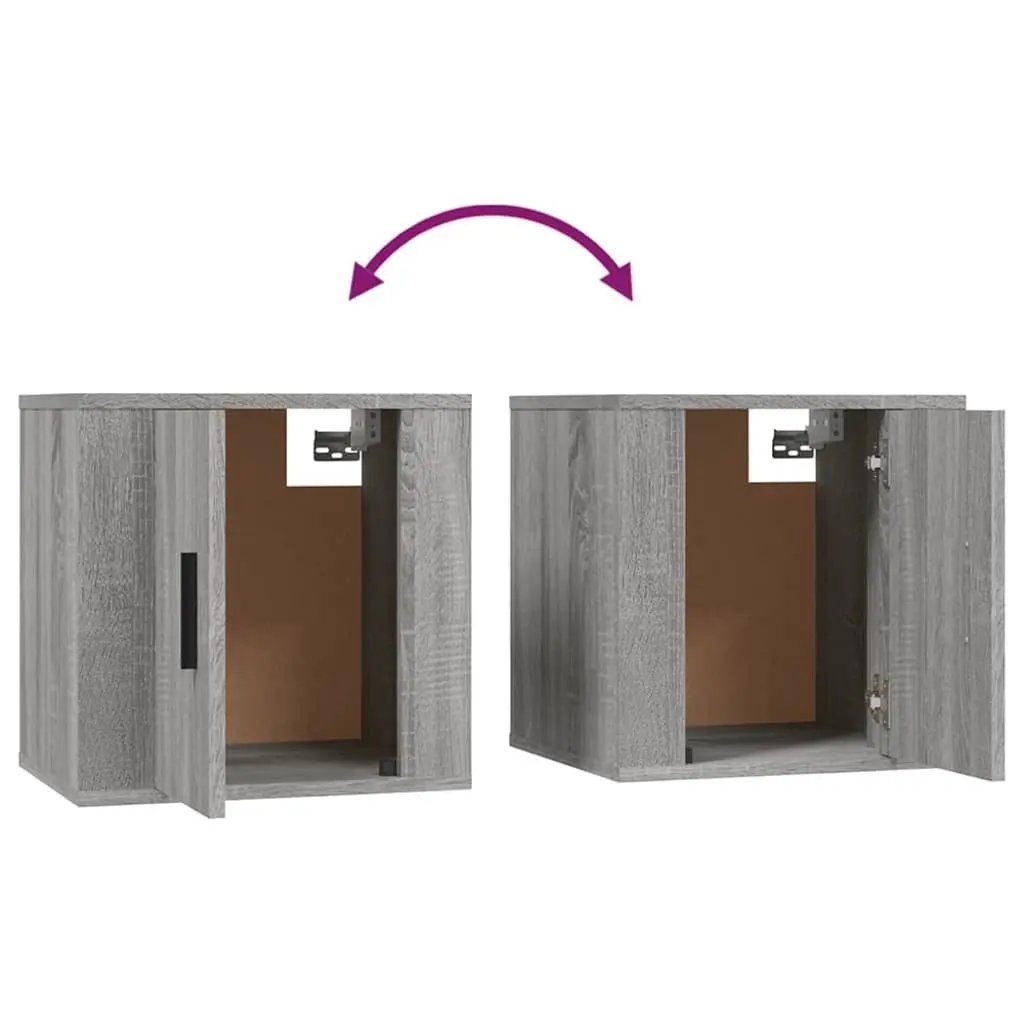 Wall Mounted TV Cabinet Grey Sonoma 40x34.5x40cm Storage Unit Media Display
