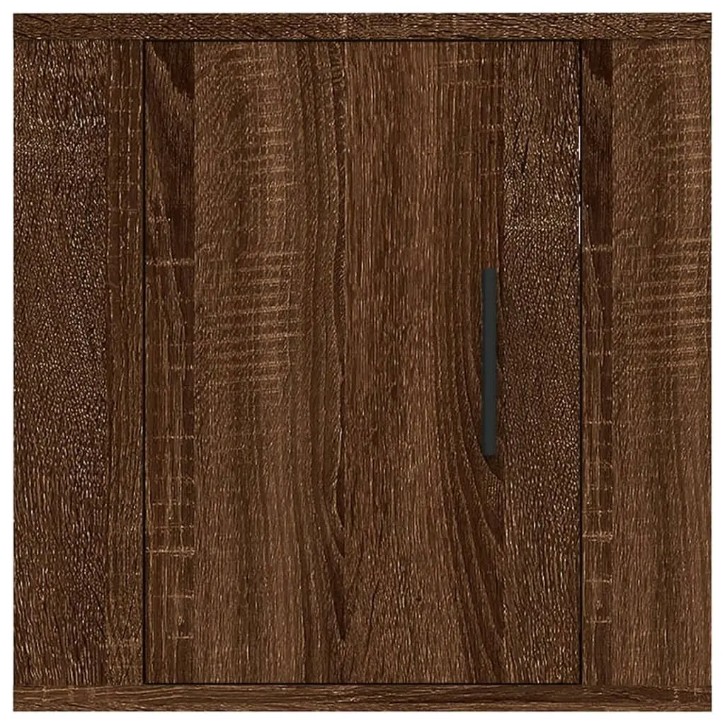 Wall Mounted TV Cabinet Brown Oak Storage Unit 40cm