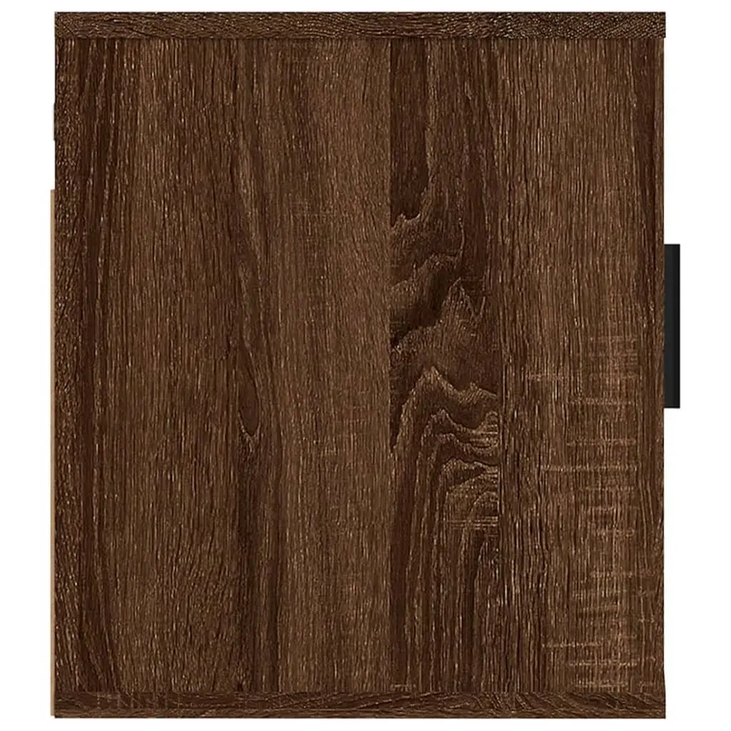 Wall Mounted TV Cabinet Brown Oak Storage Unit 40cm