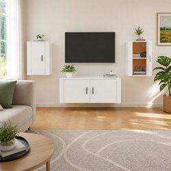 Friendly White Wall Mounted TV Cabinet 40x34.5x60 cm for Your Home
