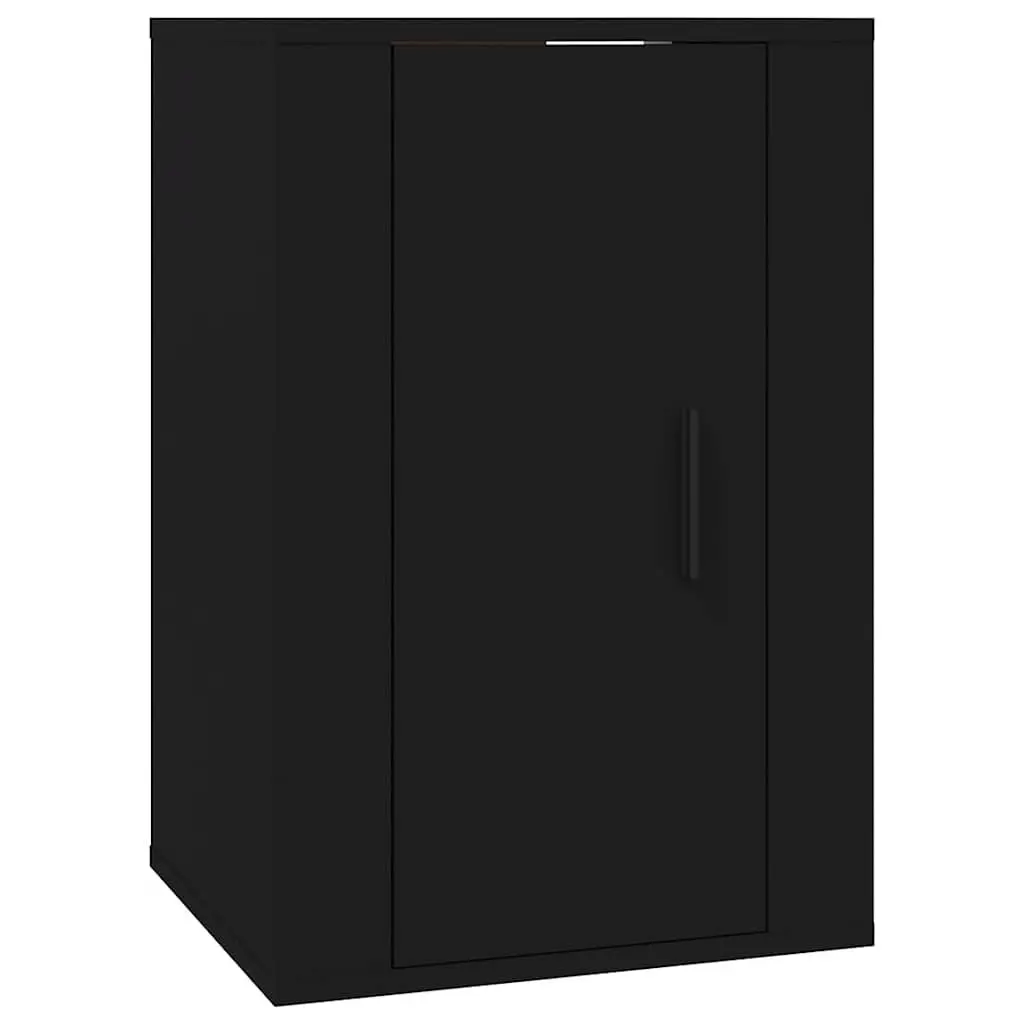 Black Wall Mounted TV Cabinet