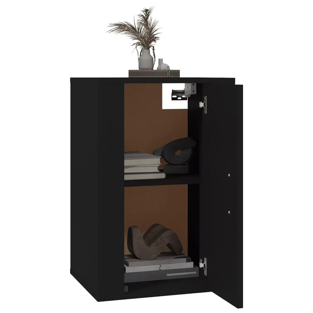 Black Wall Mounted TV Cabinet