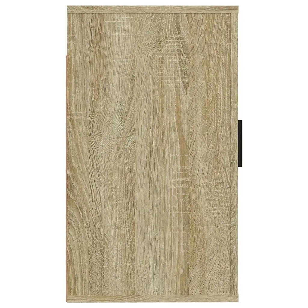 Wall Mounted TV Cabinet Sonoma Oak 2 Pieces Storage Media Unit Floating Display
