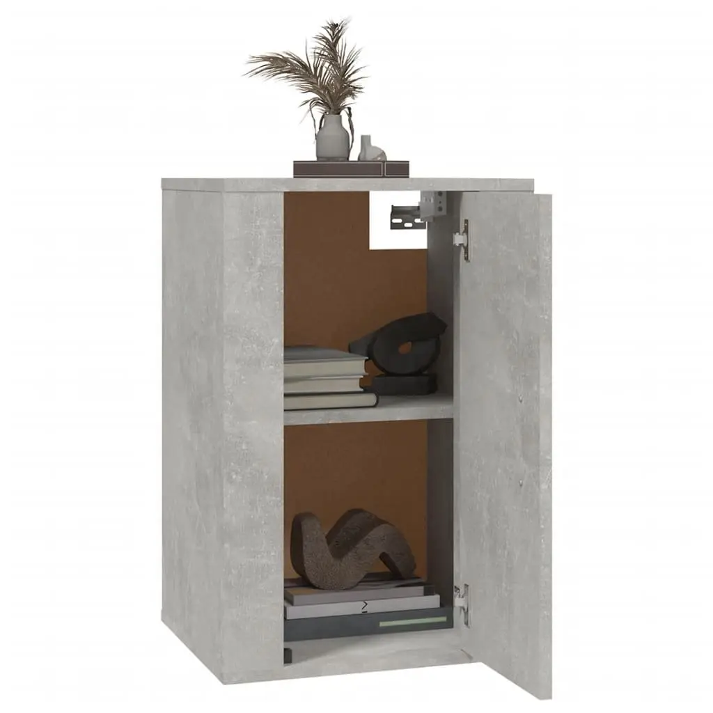 Grey Wall Mounted TV Cabinet Media Storage Unit 40x34.5x60cm