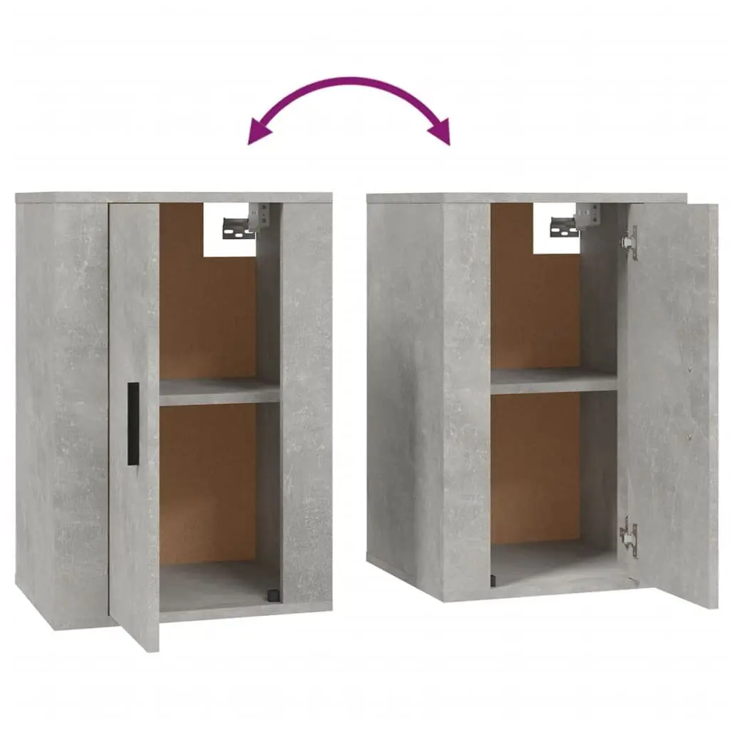 Grey Wall Mounted TV Cabinet Media Storage Unit 40x34.5x60cm