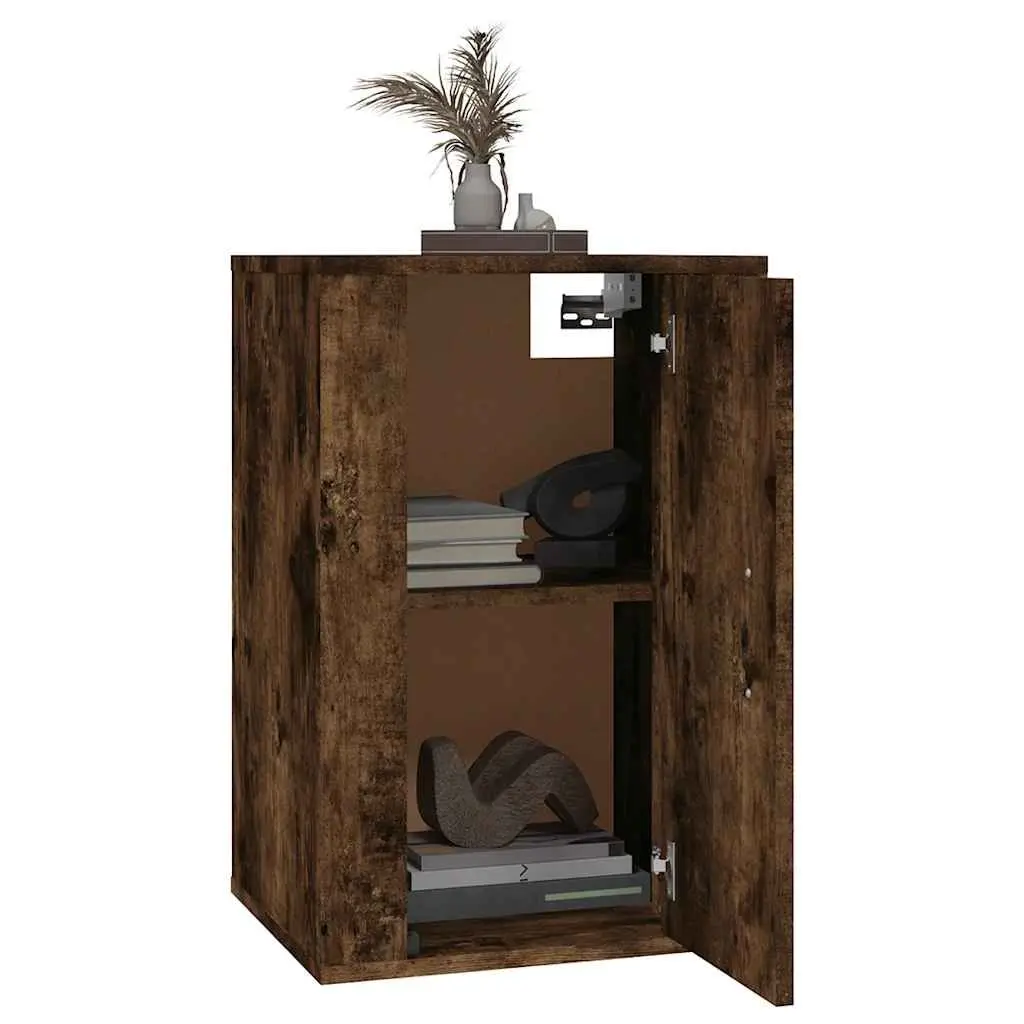Wall Mounted TV Cabinet 40x34.5x60cm Brown Wood Storage Unit Organiser