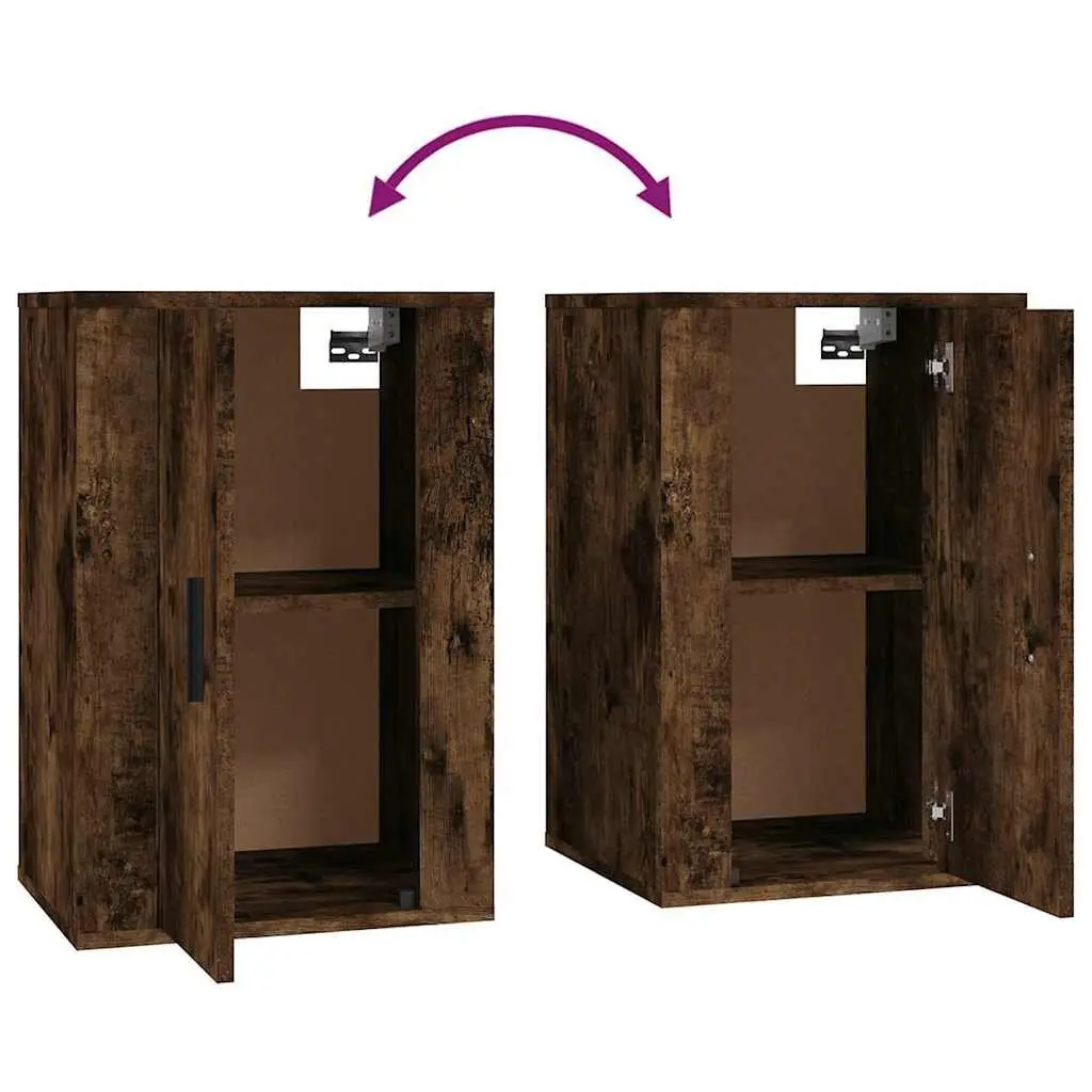 Wall Mounted TV Cabinet 40x34.5x60cm Brown Wood Storage Unit Organiser