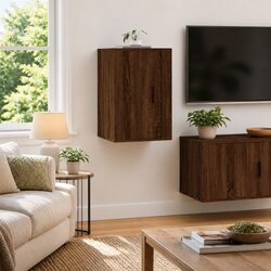 Your Ideal Brown Oak Wall Mounted TV Cabinet Awaits