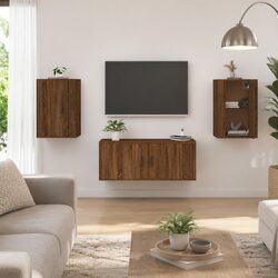 Your Go-To Brown Oak Wall Mounted TV Cabinet