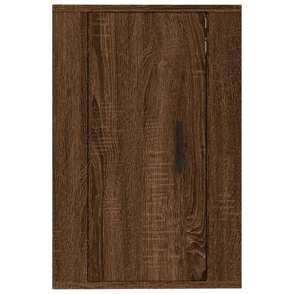 Wall Mounted TV Cabinet Brown Oak Storage Unit 40 x 34.5 x 60 cm