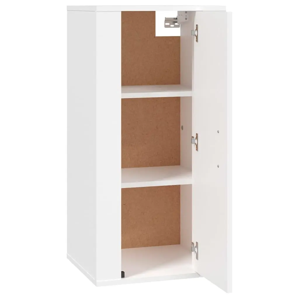 Wall Mounted Storage Unit White TV Cabinet Media Display 40x34.5x80cm