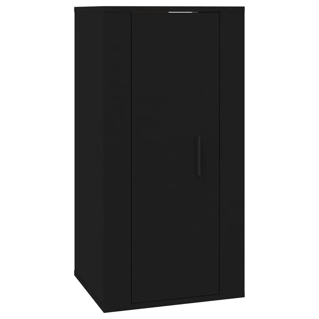 Black Wall Mounted TV Cabinet