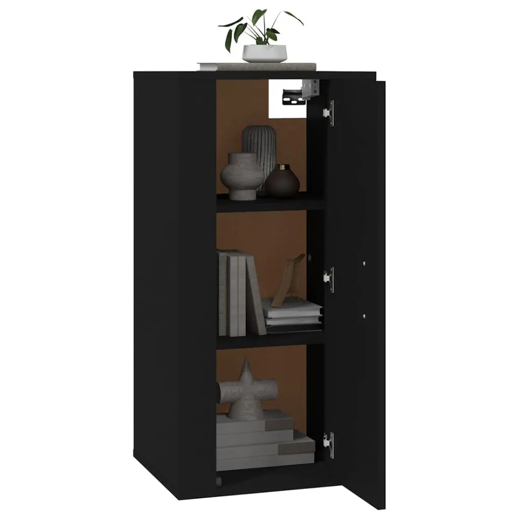 Black Wall Mounted TV Cabinet