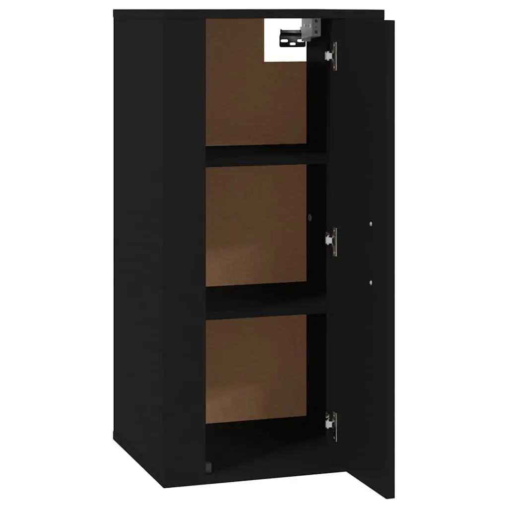 Black Wall Mounted TV Cabinet
