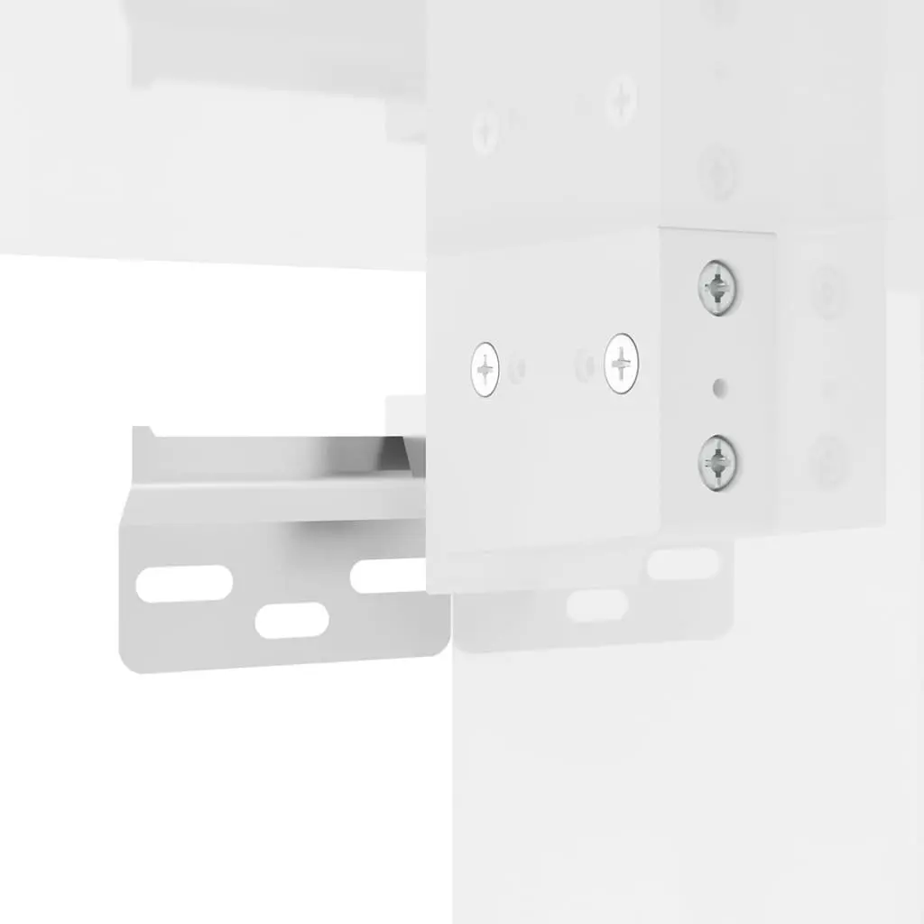 Wall Mounted TV Cabinet White High Gloss 40 x 34.5 x 80 cm