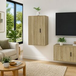 Your Friendly Brown Wall-Mounted TV Cabinet Solution
