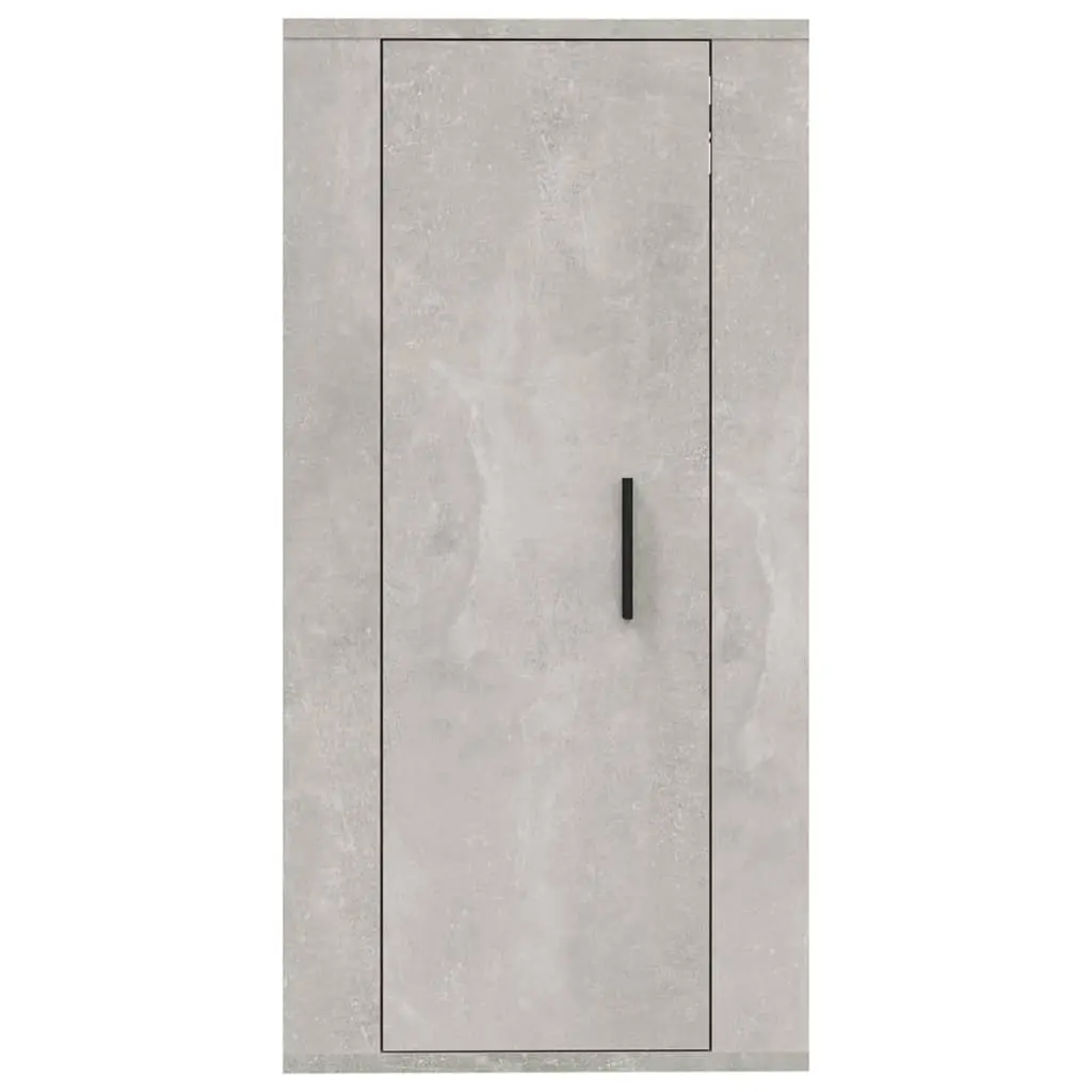 Wall Mounted TV Cabinet Grey Engineered Wood 3 Compartments