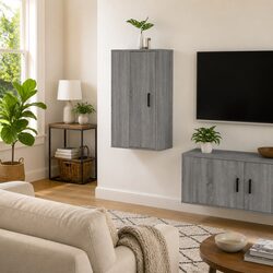 Your Friendly Grey Wall Mounted TV Cabinet Solution