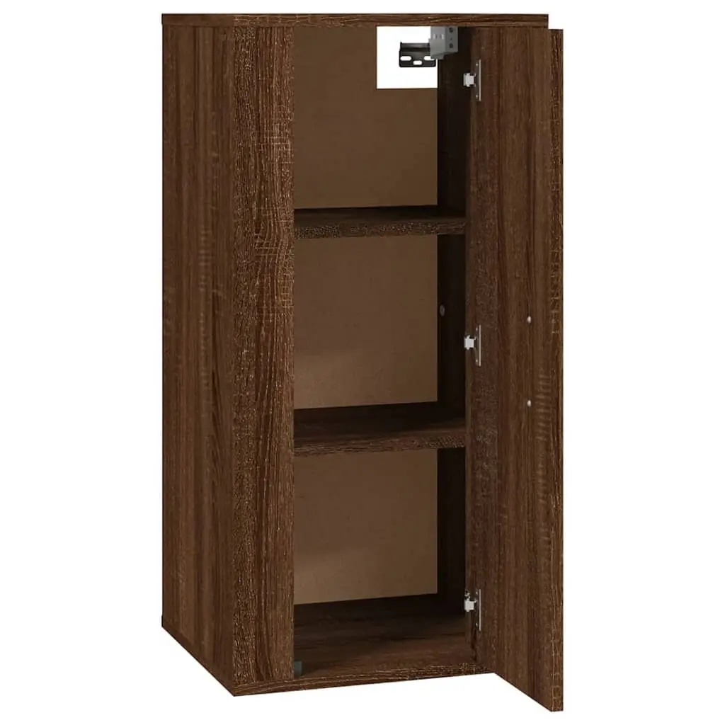 Wall Mounted TV Cabinet Brown Oak Engineered Wood 40x34.5x80 cm