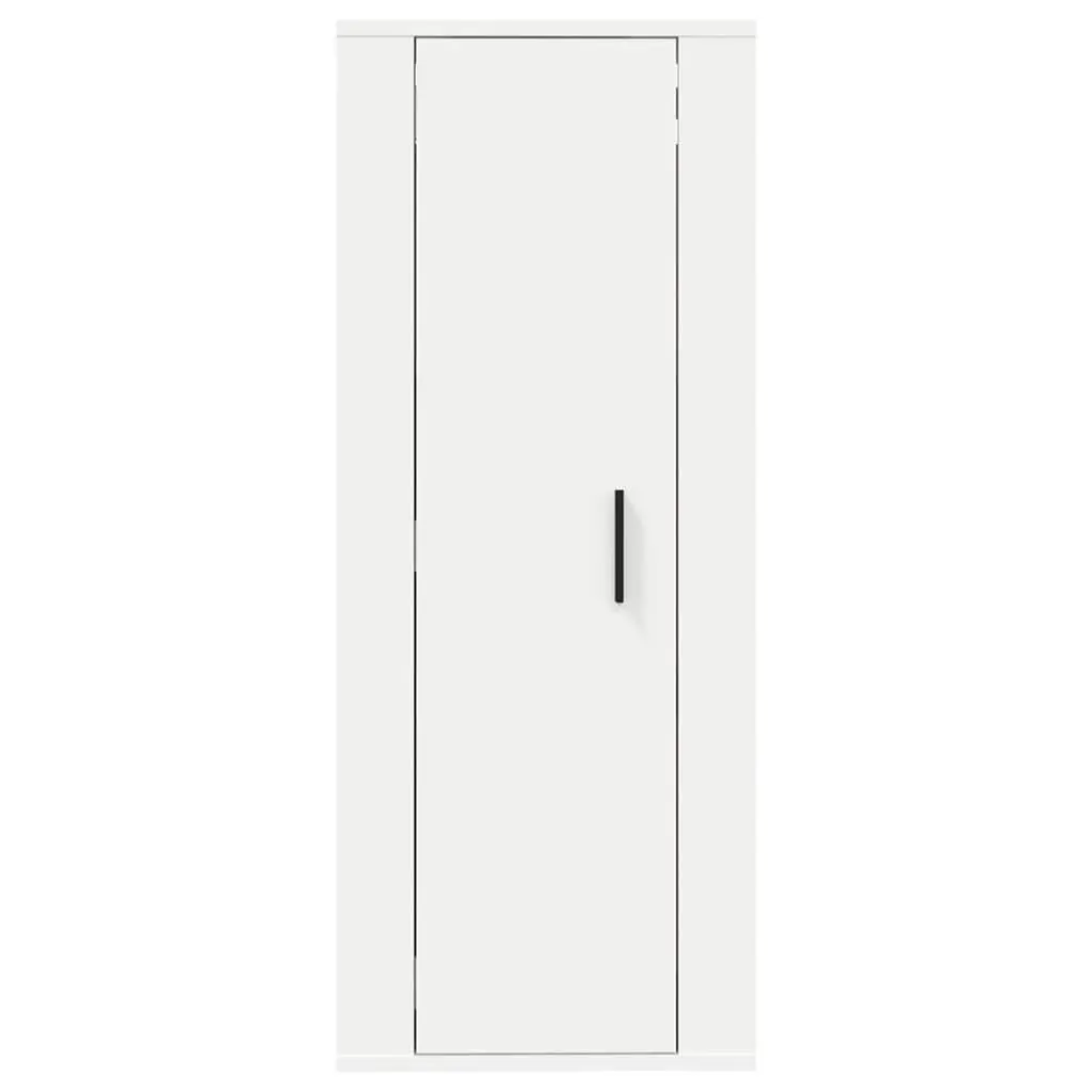 White Wall Mounted TV Storage Cabinet Engineered Wood Media Organizer 40x34.5x100cm