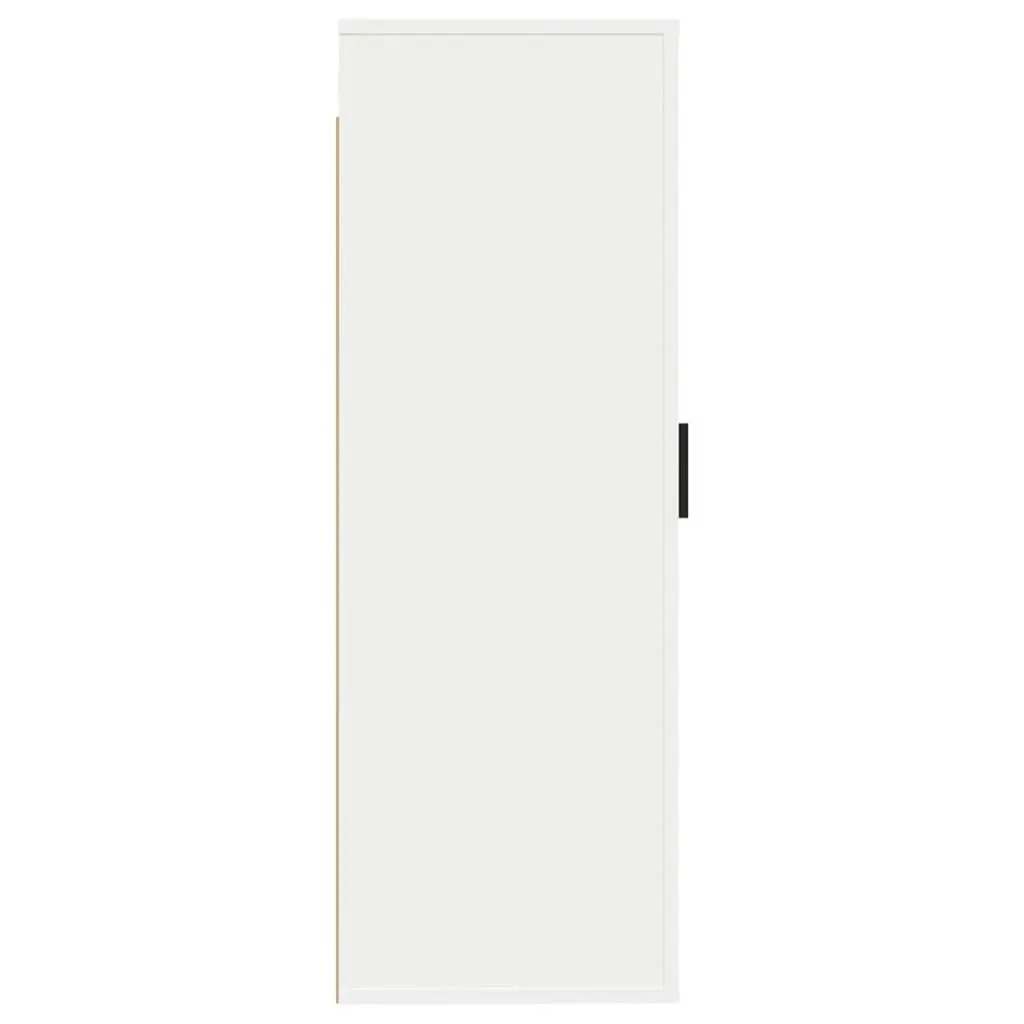 White Wall Mounted TV Storage Cabinet Engineered Wood Media Organizer 40x34.5x100cm
