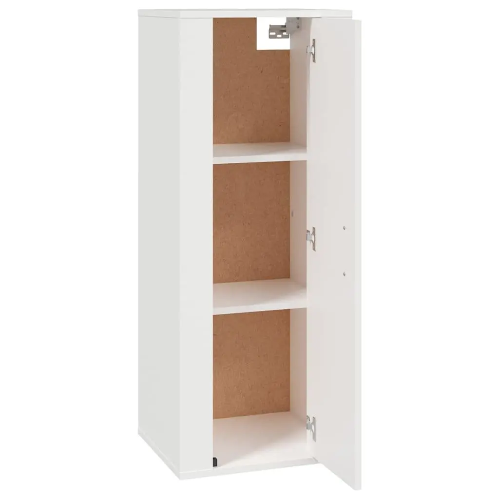 White Wall Mounted TV Storage Cabinet Engineered Wood Media Organizer 40x34.5x100cm