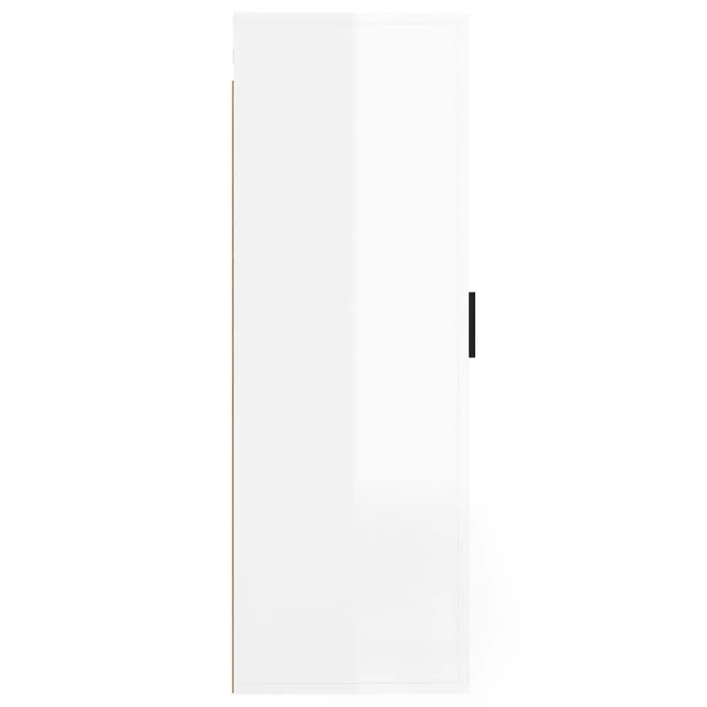 Wall Mounted TV Cabinet White High Gloss 40x34.5x100cm