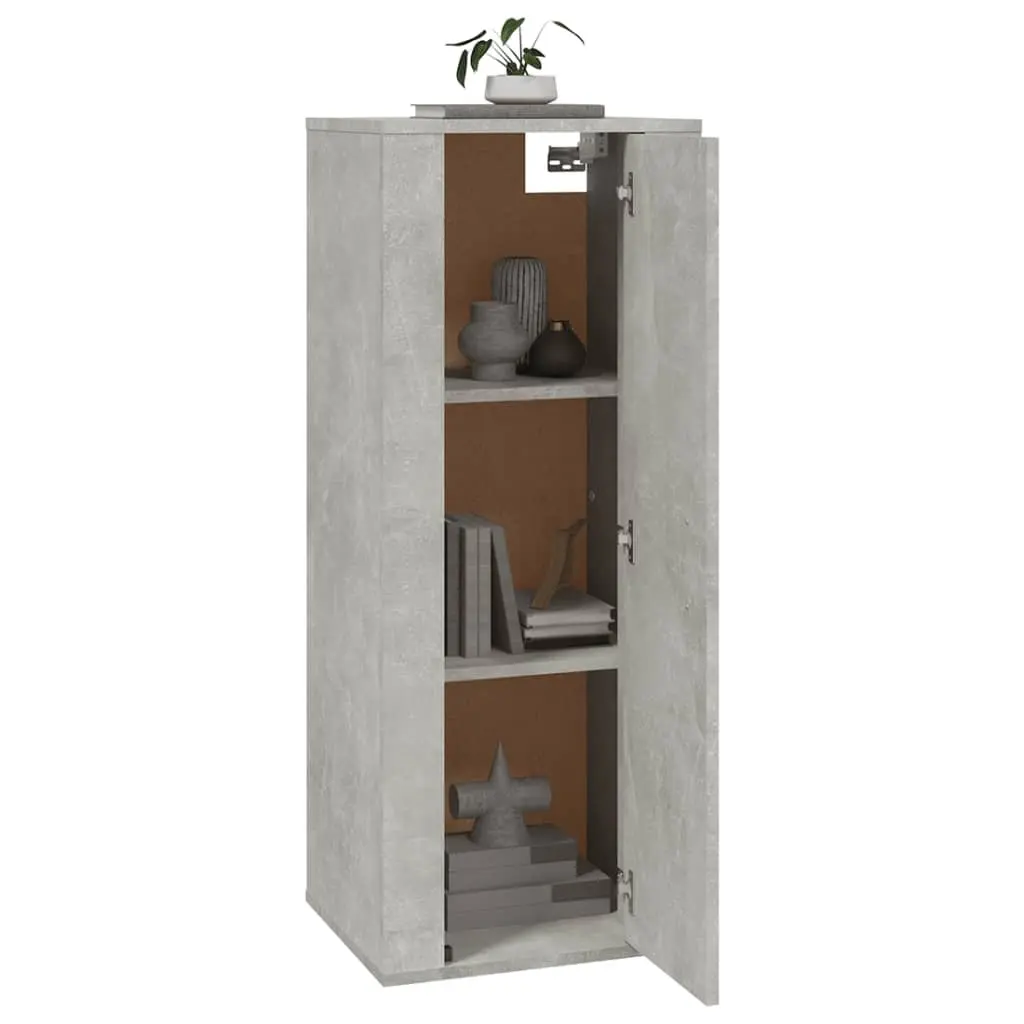 Wall Mounted TV Cabinet Grey 40x34.5x100cm Media Storage Unit 3 Compartment