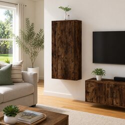 Your Perfect Wall Mounted TV Cabinet in Brown