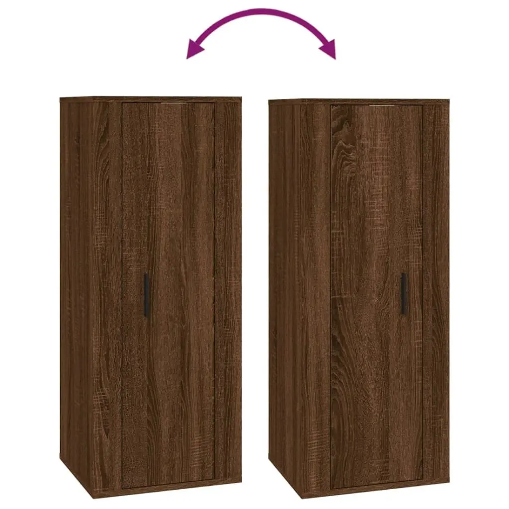 Wall Mounted TV Cabinet Brown Oak 40x34.5x100cm