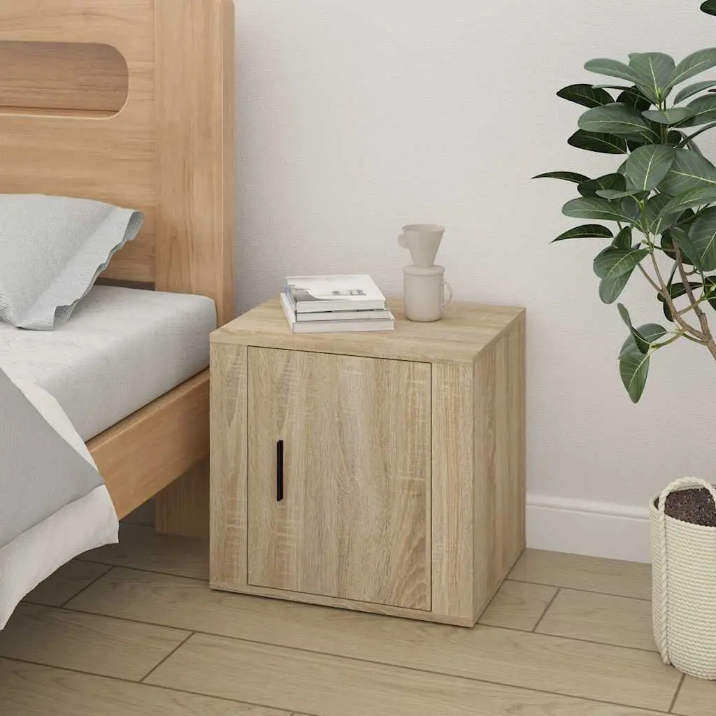 Bedside Cabinets Brown Storage Side Tables 50W x 39D x 47H cm 2 Piece