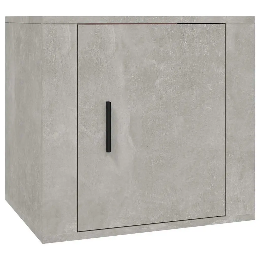 Bedside Cabinet Grey Engineered Wood Storage Unit 50 x 39 x 47 cm