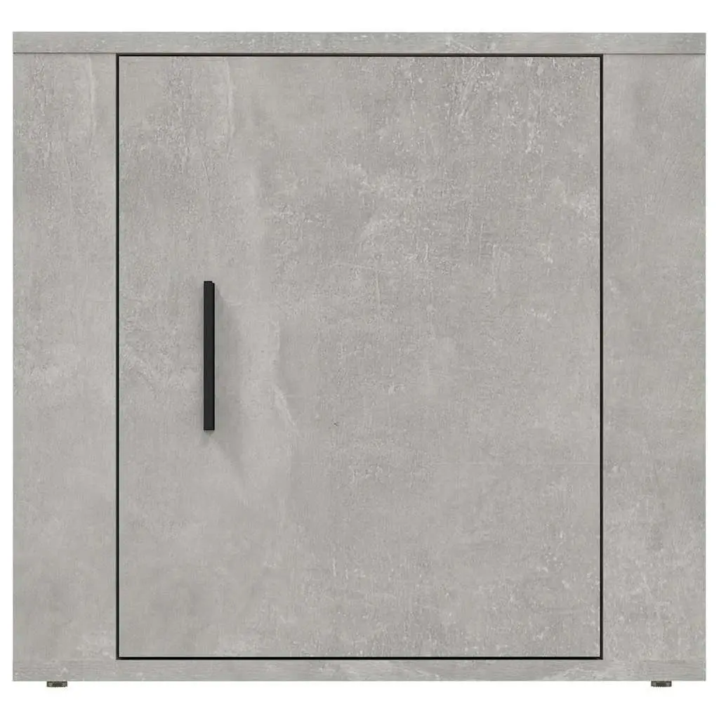 Bedside Cabinet Grey Engineered Wood Storage Unit 50 x 39 x 47 cm