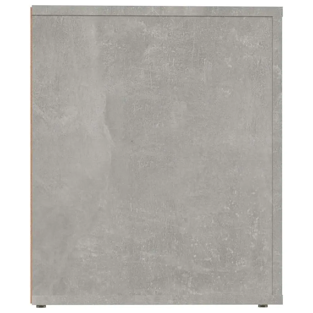 Bedside Cabinet Grey Engineered Wood Storage Unit 50 x 39 x 47 cm