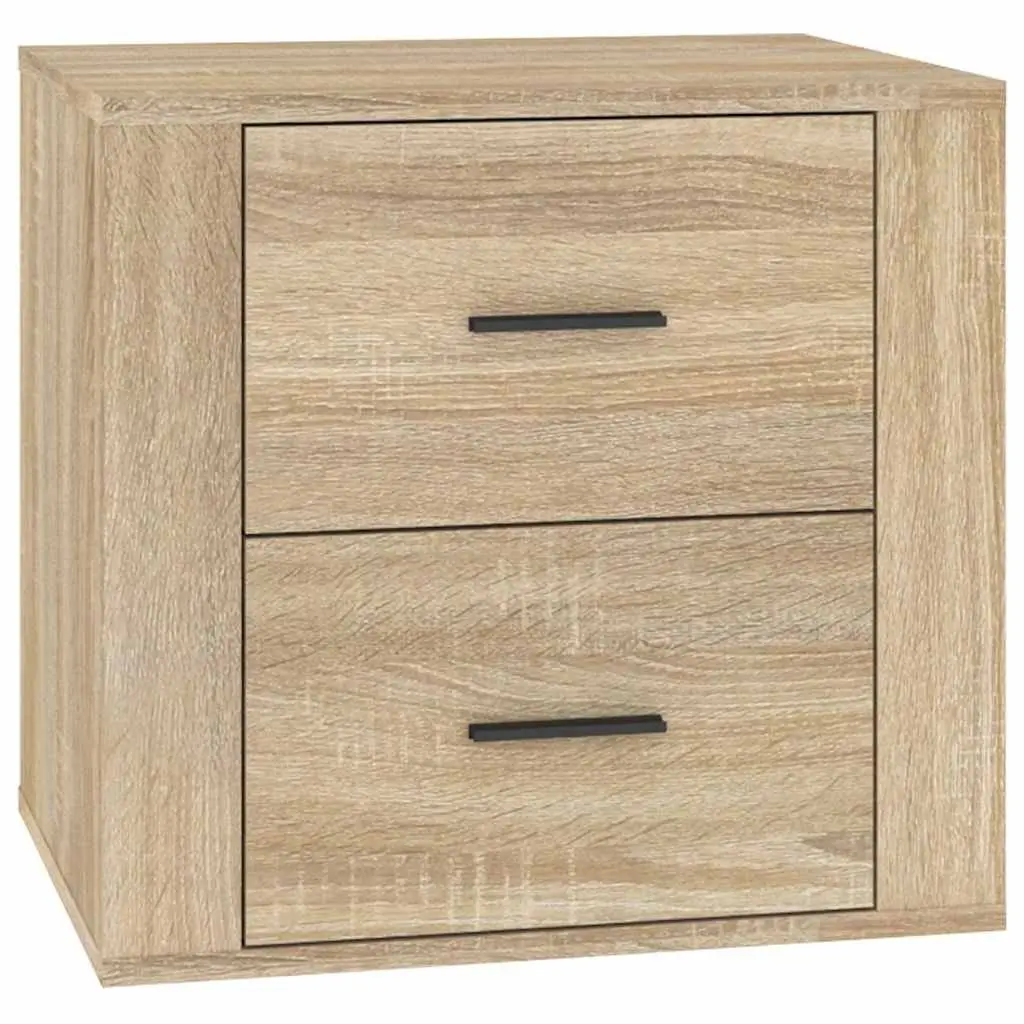 Bedside Table Brown Wooden Compact Nightstand for Storage and Organization