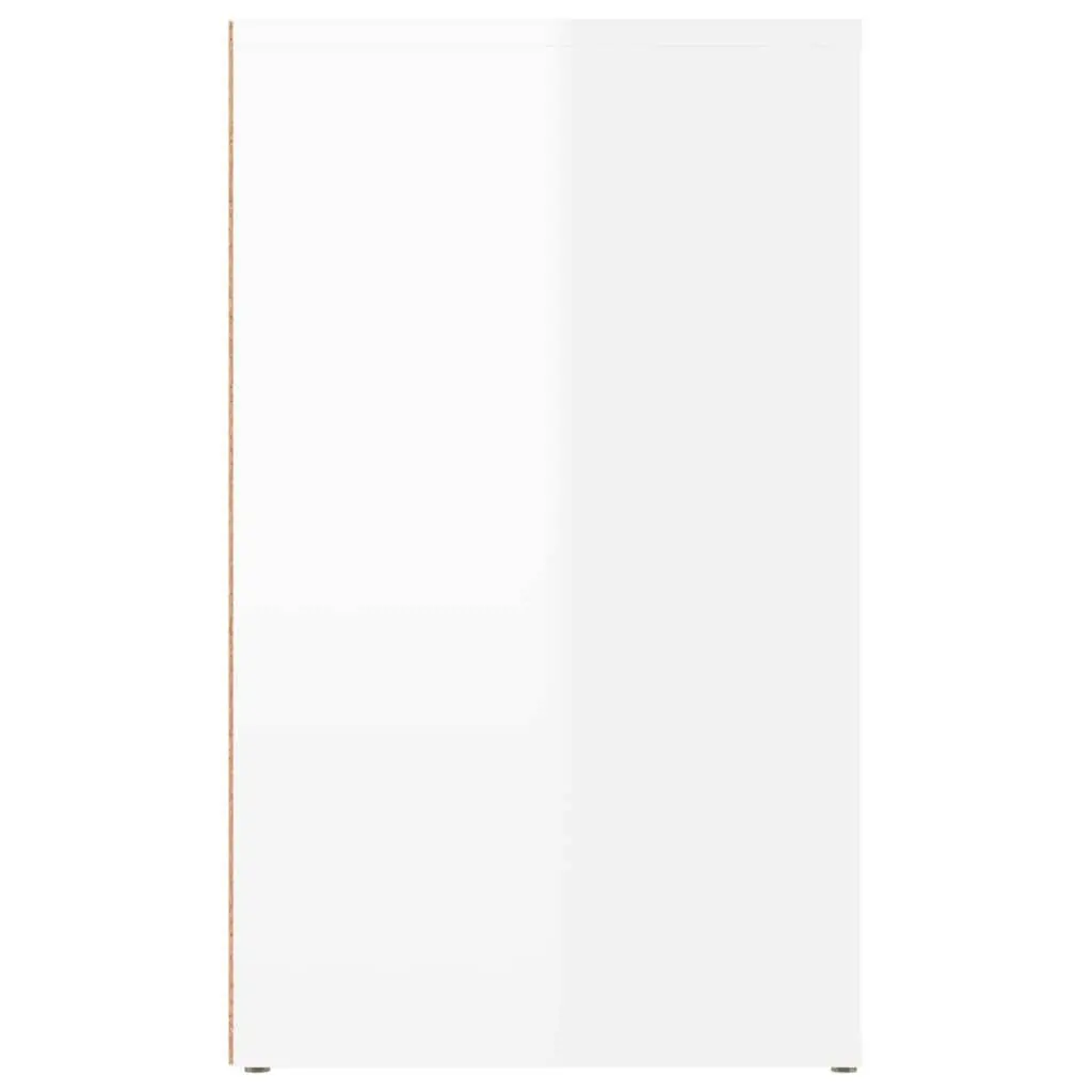 Bedside Cabinet 50x36x60cm High Gloss White 3 Drawer Nightstand Storage Table