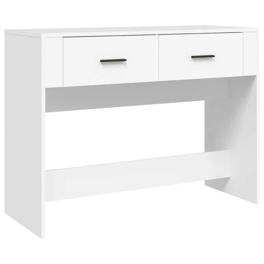 Console Table White Engineered Wood 100x39x75 cm Entryway Hallway Storage