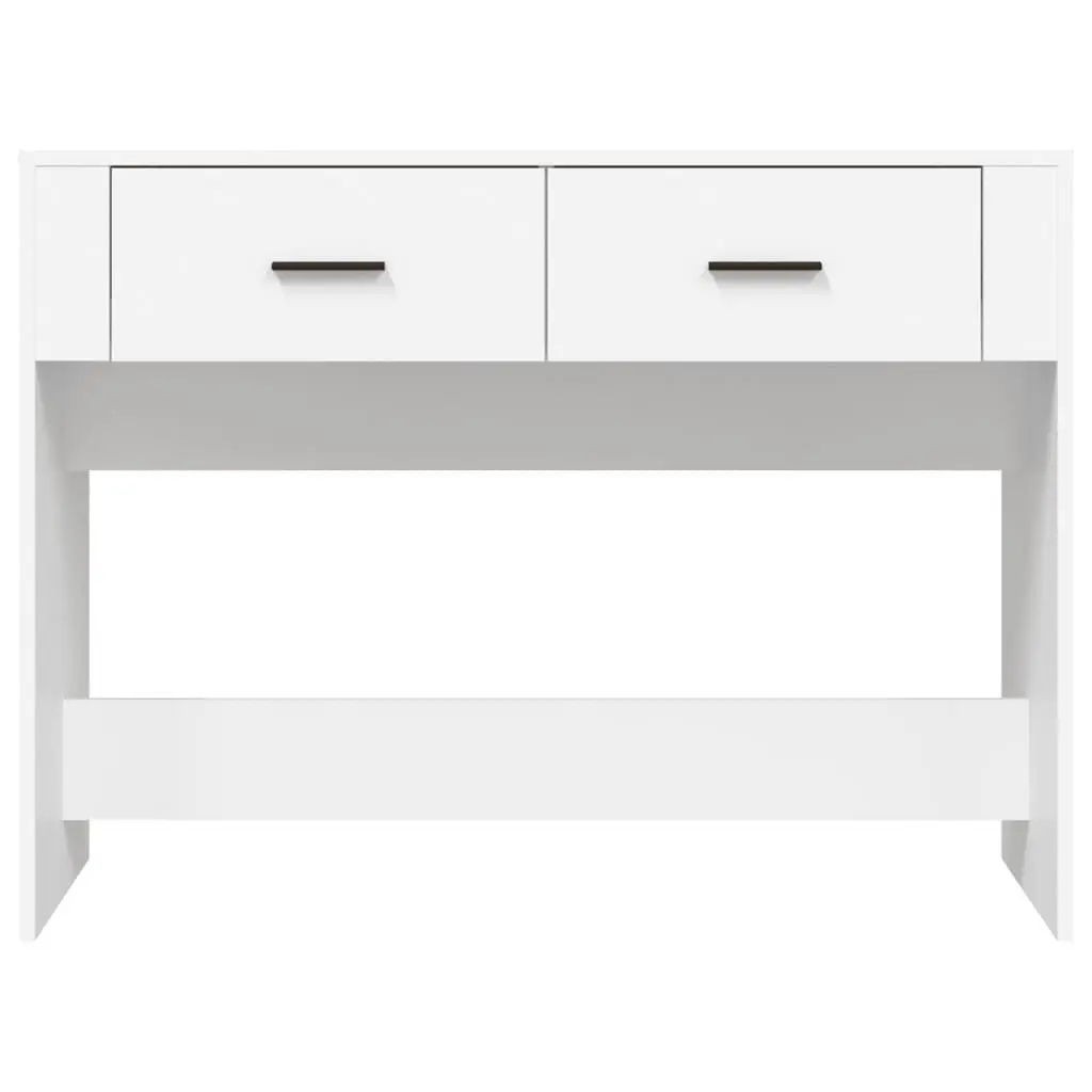 Console Table White Engineered Wood 100x39x75 cm Entryway Hallway Storage
