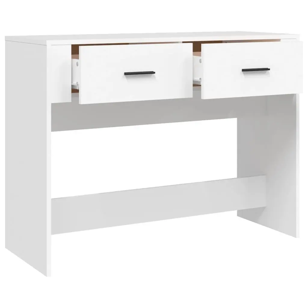 Console Table White Engineered Wood 100x39x75 cm Entryway Hallway Storage